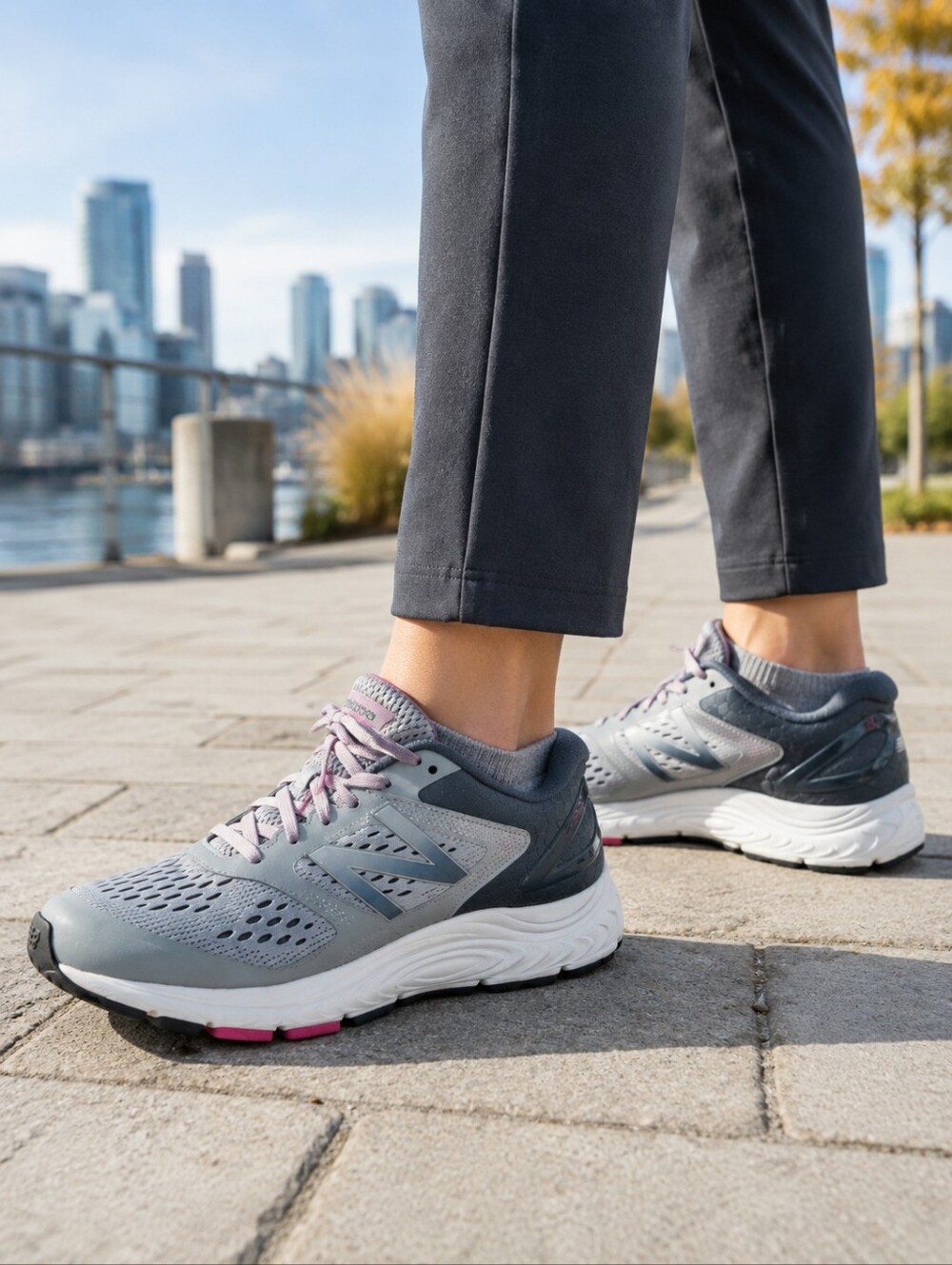 New Balance 840v4 W840GO4 Grey Pink Running Shoes Women's 8.5 B